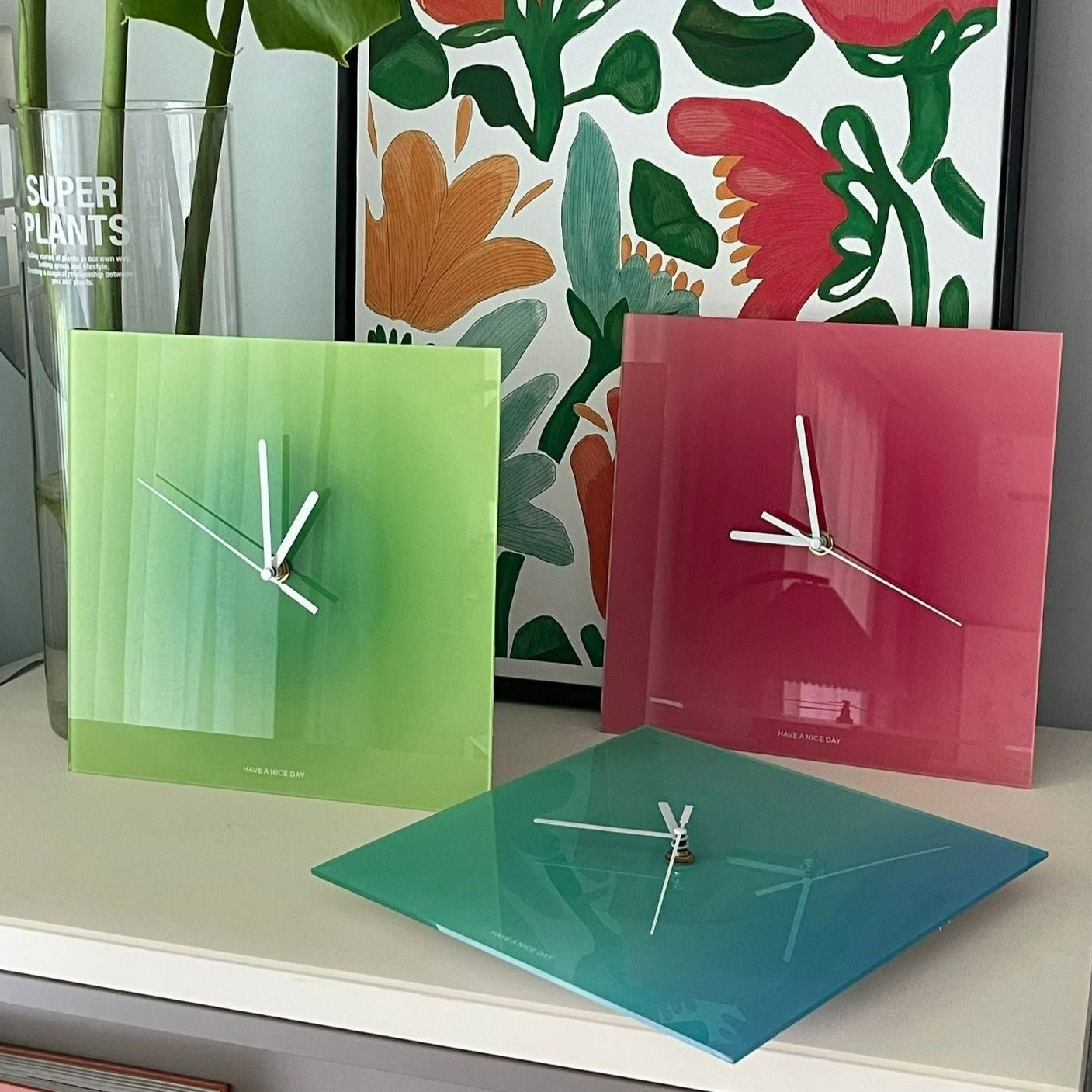 Cool Gradient Acrylic Clock