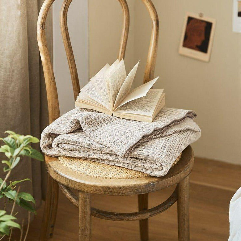 Cream Waffle Throw