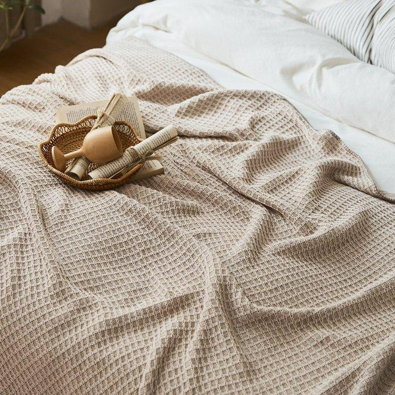 Cream Waffle Throw