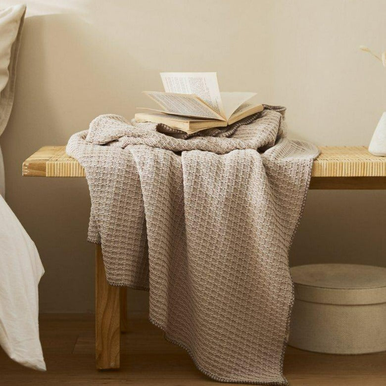 Cream Waffle Throw