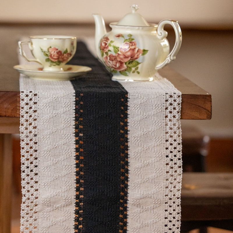 Nordic Woven Stripe Table Runner