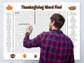 🎉 Jumbo Thanksgiving Word Search Poster(🎉Giant 36"x24" Wall Game)