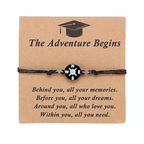 Graduation Compass Bracelet for Class of 2026 – Inspirational Gift for Her Him, High School College 8th Grade Graduate, Stainless Steel with Heartfelt Card & Graduation Cap Box