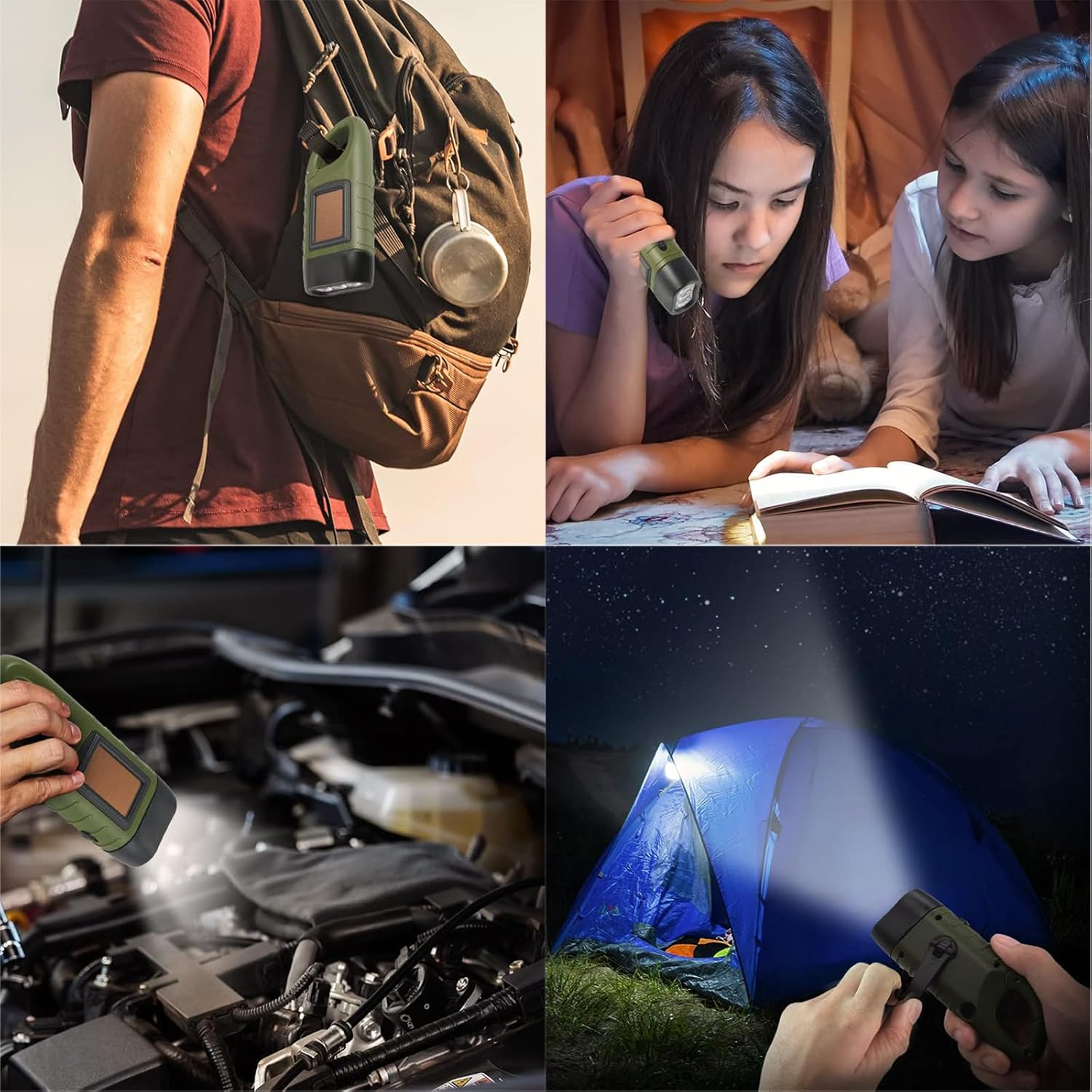 Hand Crank Solar Flashlight - Ultimate Emergency & Outdoor Light