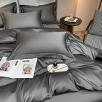 Neo Deep Grey Silky Egyptian Cotton Bedding Set