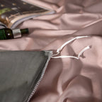 Shemir Rose Grey Reversible Egyptian Cotton Bedding Set