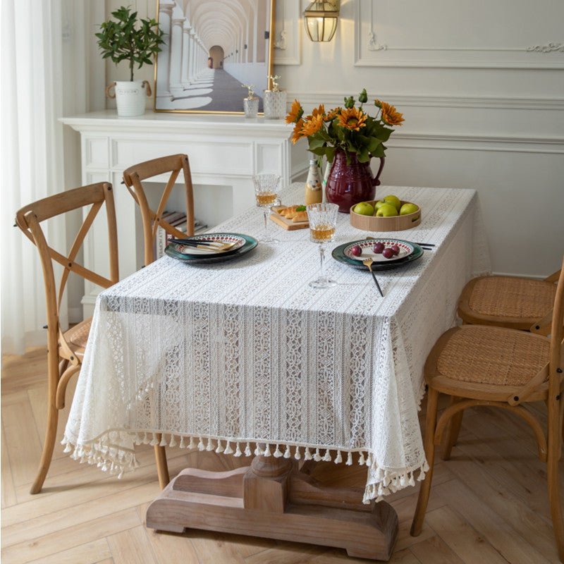 Dahlia Doily Floral Lace Table Cloth