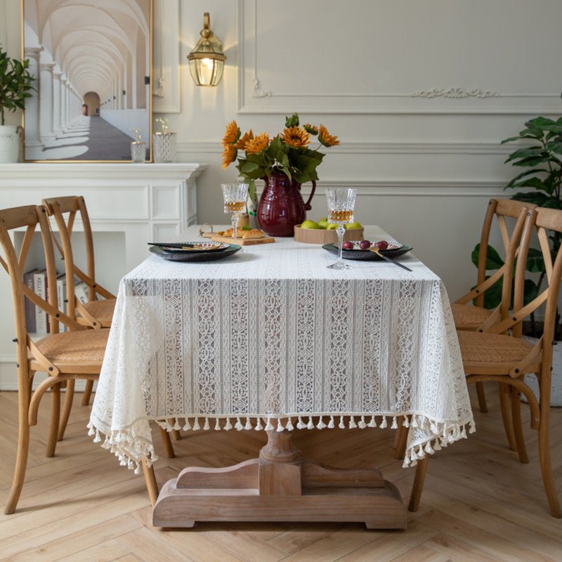 Dahlia Doily Floral Lace Table Cloth