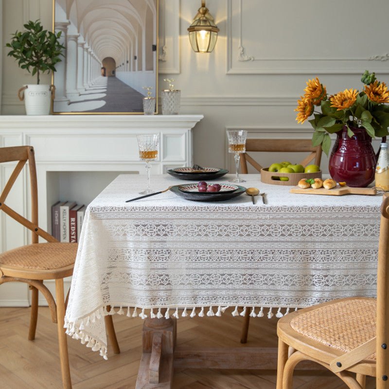 Dahlia Doily Floral Lace Table Cloth
