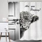 "Are You Pooping?" Donkey Shower Curtain