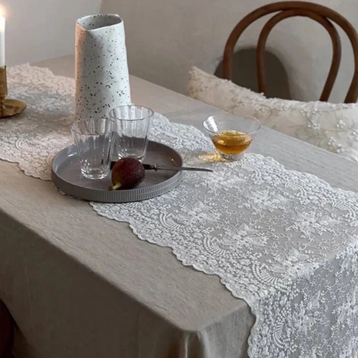 Decadent Flower Lace Table Runner