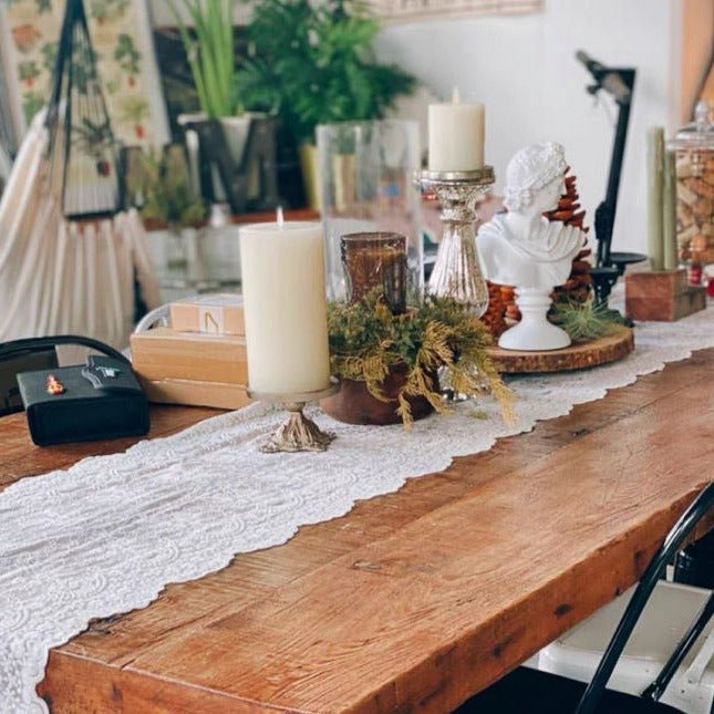 Decadent Flower Lace Table Runner