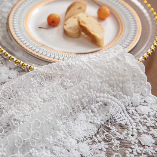 Decadent Flower Lace Table Runner