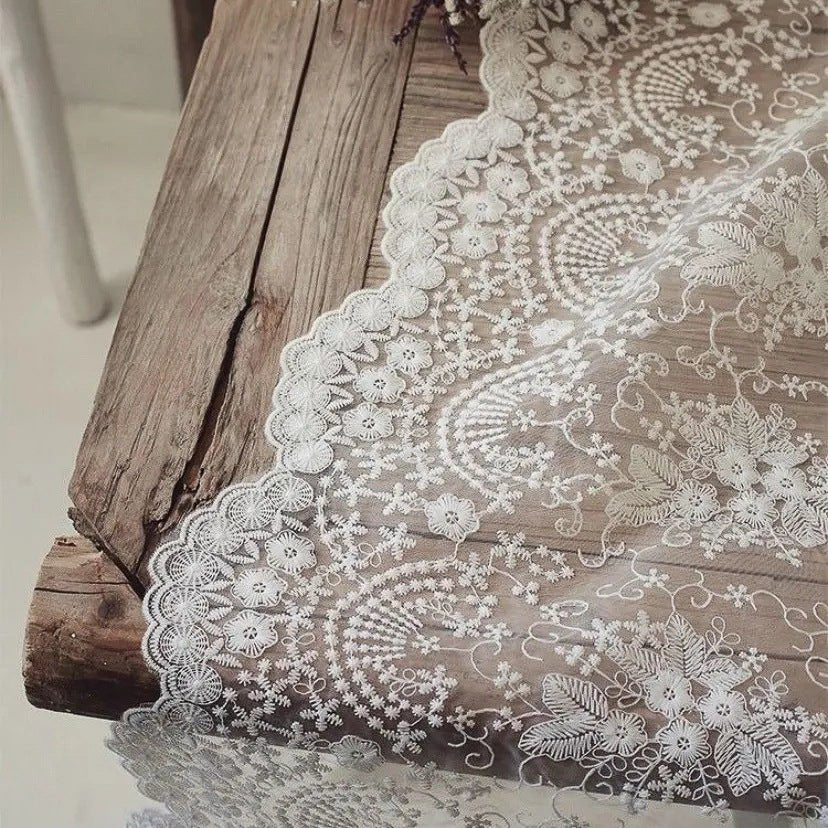 Decadent Flower Lace Table Runner