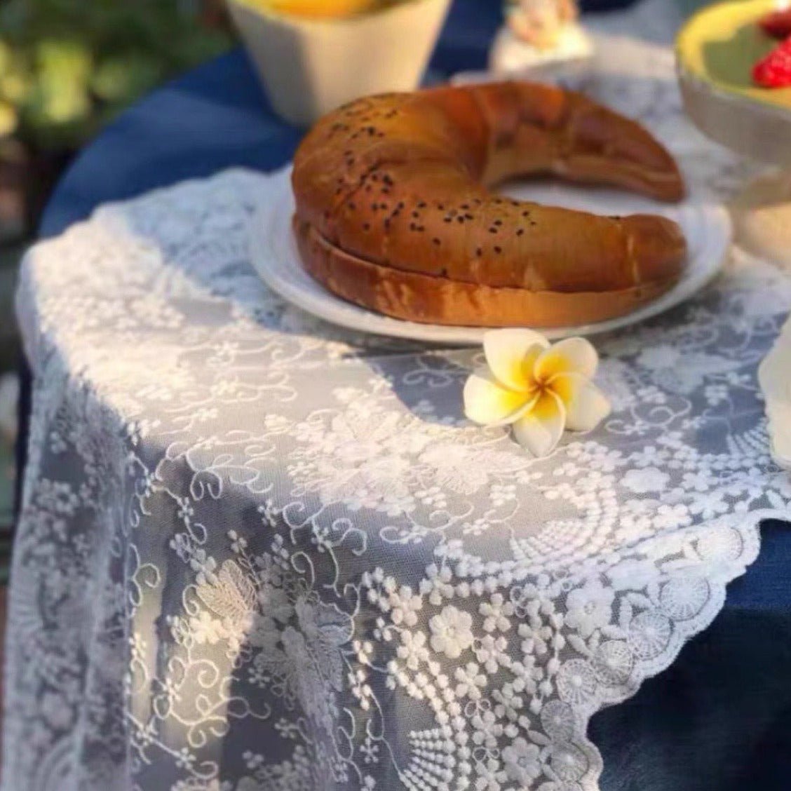 Decadent Flower Lace Table Runner