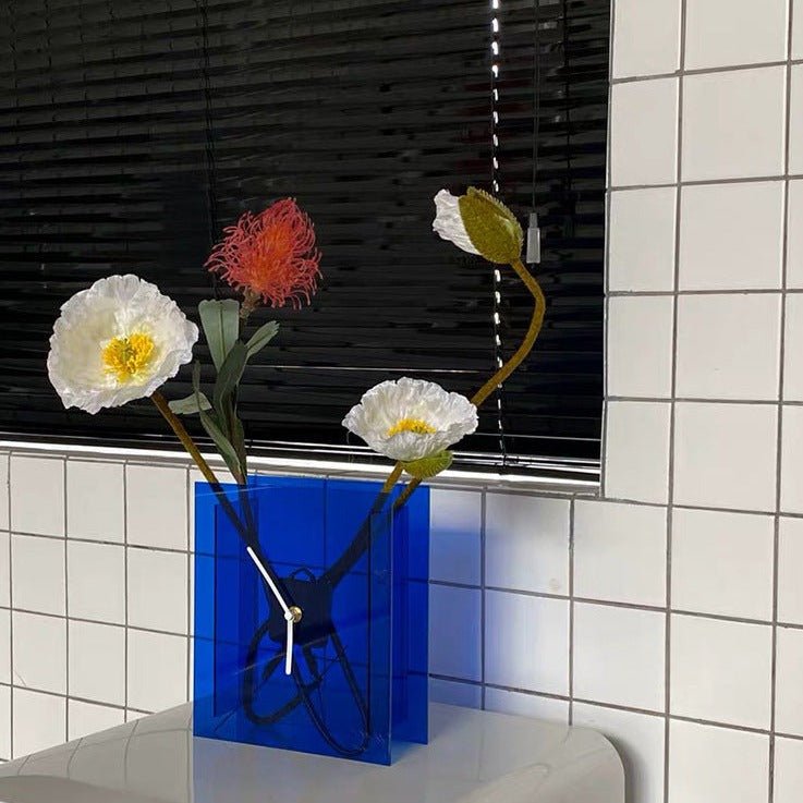 Deep Blue Clock Vase