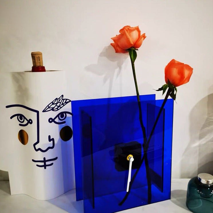 Deep Blue Clock Vase