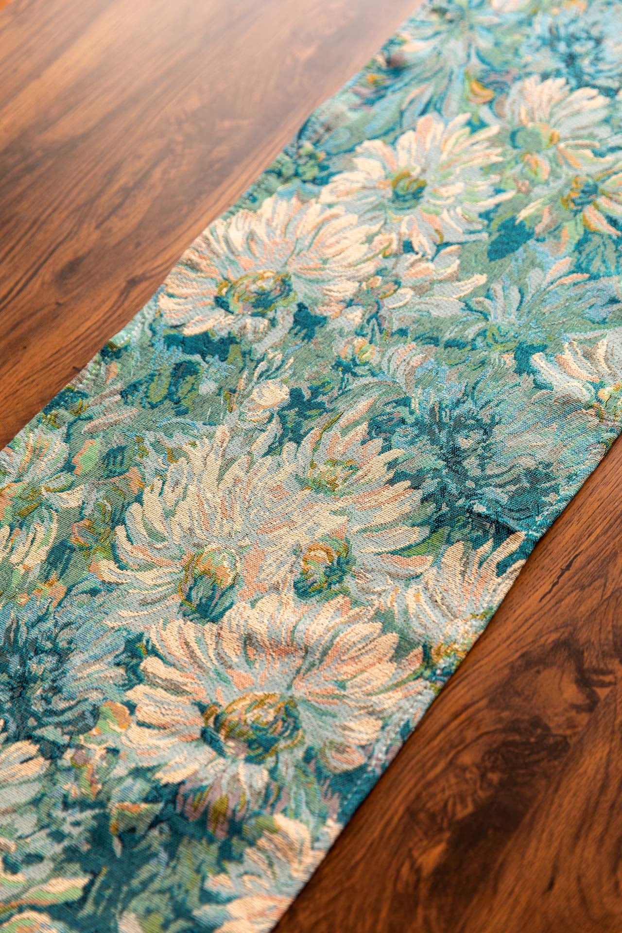 Blue Gerbera Table Runner
