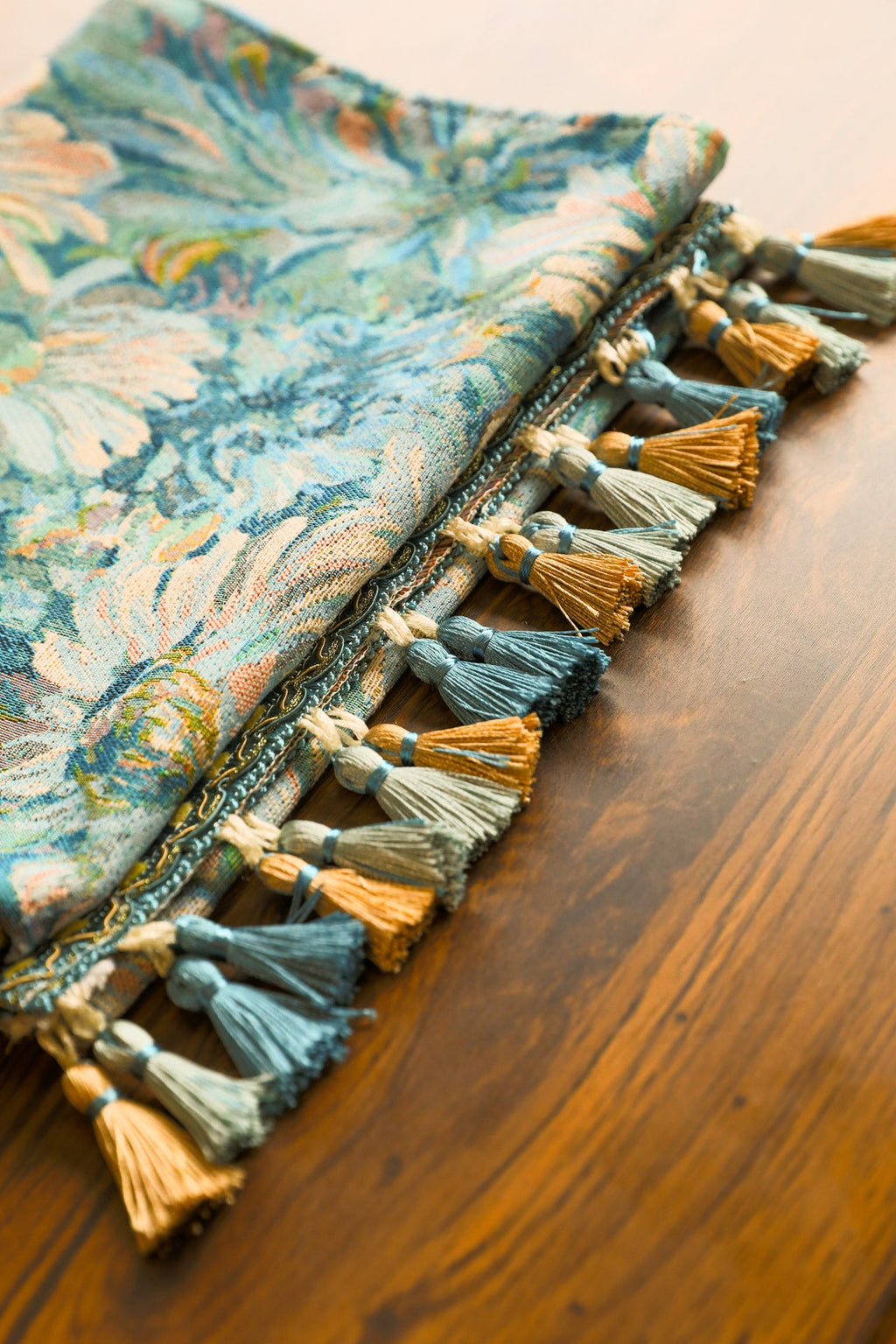 Blue Gerbera Table Runner