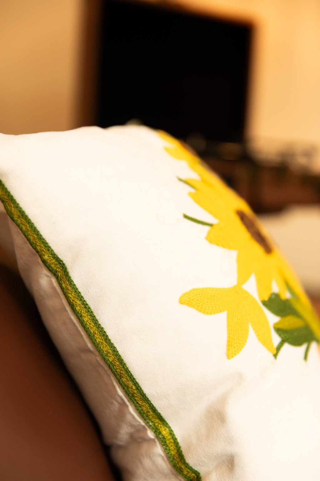 Bright Garden Embroidery Cushion