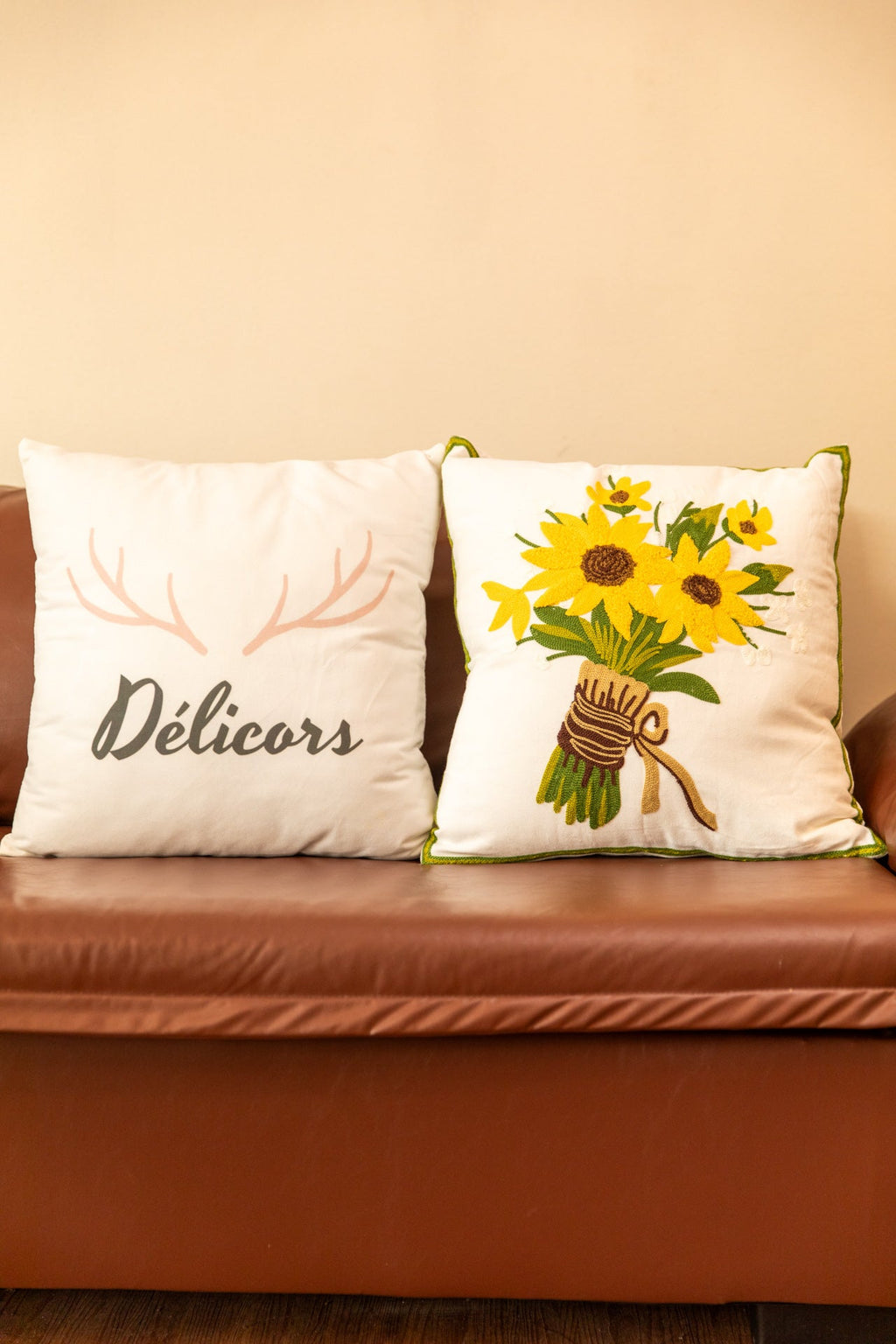 Bright Garden Embroidery Cushion