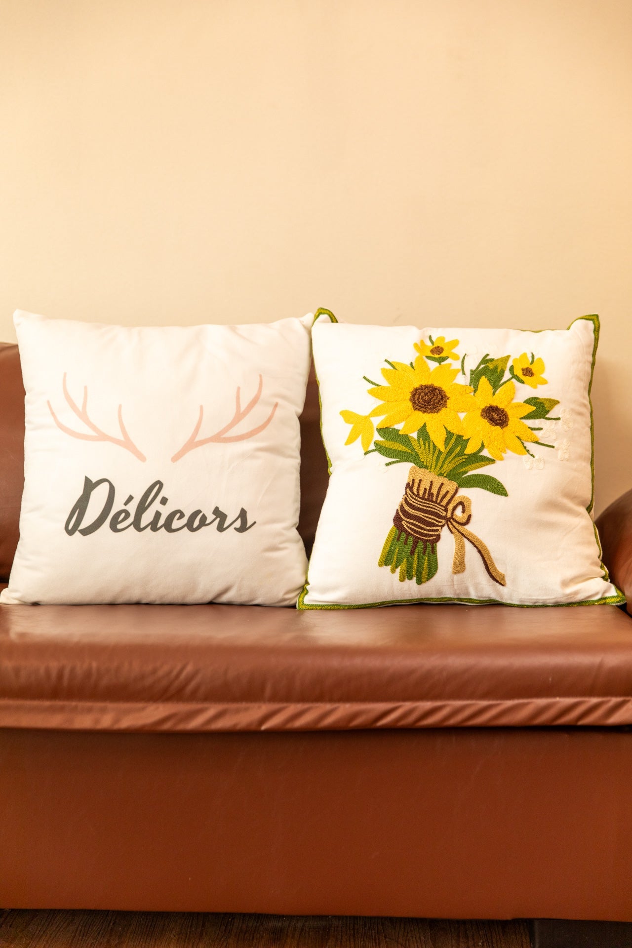 Bright Garden Embroidery Cushion