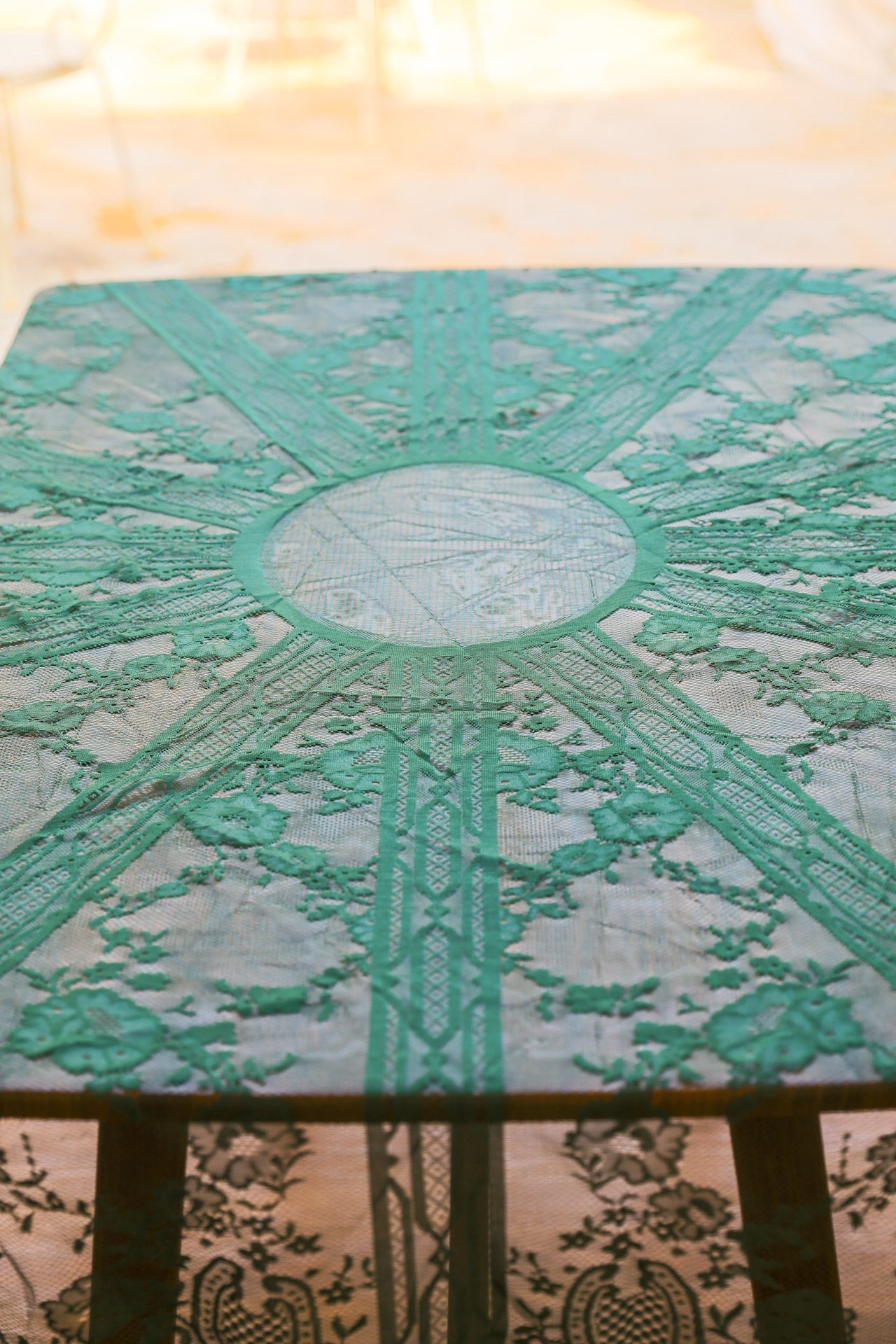 Moss Adventure Lace Round Table Cloth