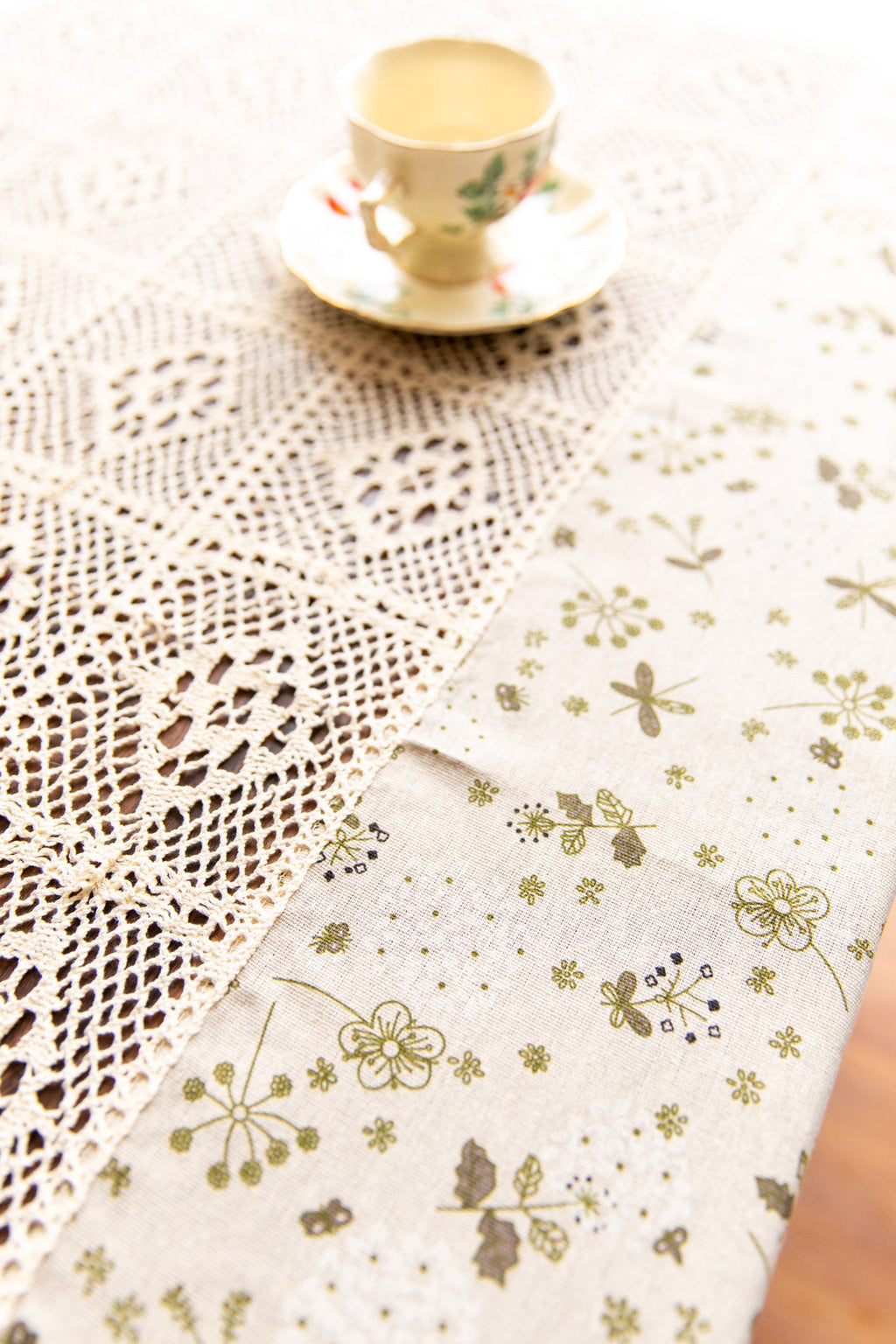 Peaceful Beige Table Cloth