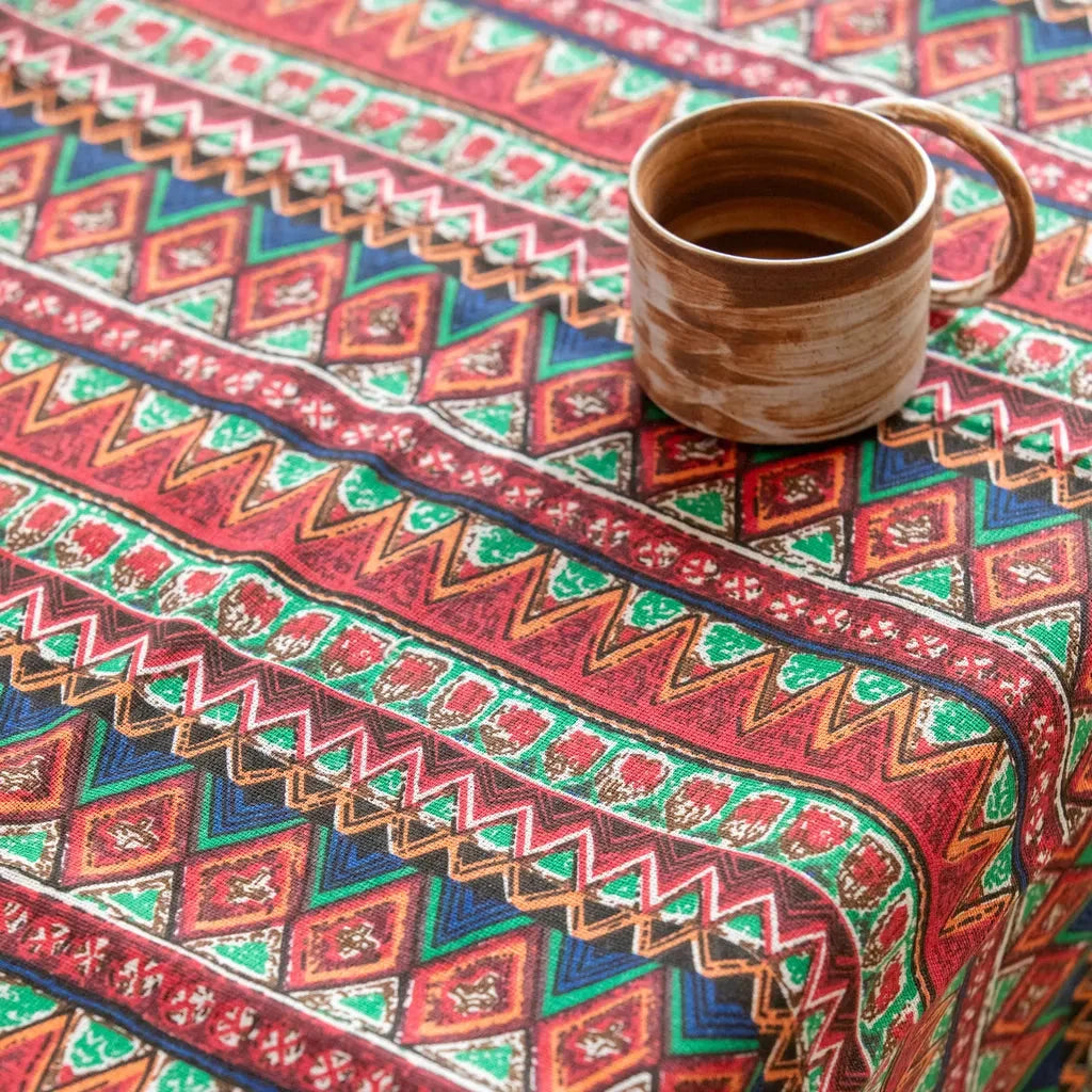 Bohemian Days Diamond Tassel Table Cloth