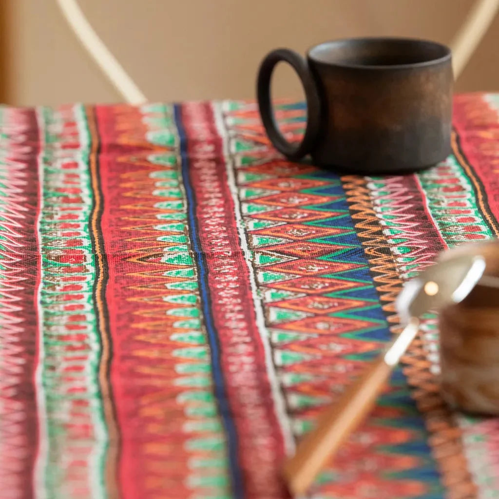 Bohemian Days Diamond Tassel Table Cloth