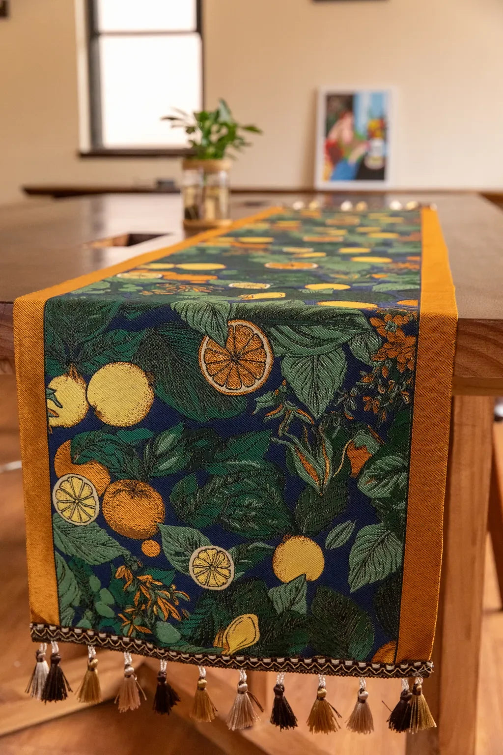 Citrus Grove Tassel Runner