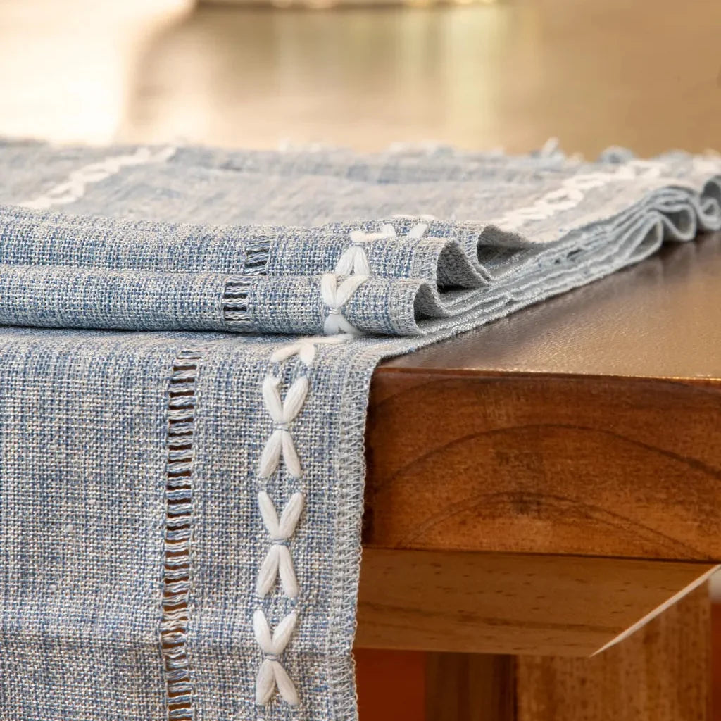 Cloudy Day Tassel Table Runner - FINAL SALE