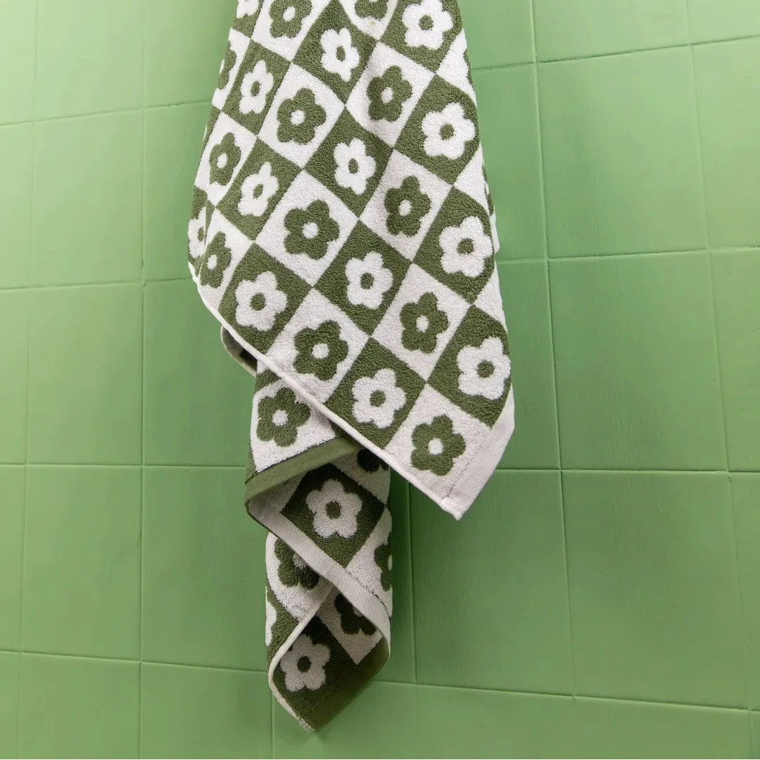 Floral Checkered Towel
