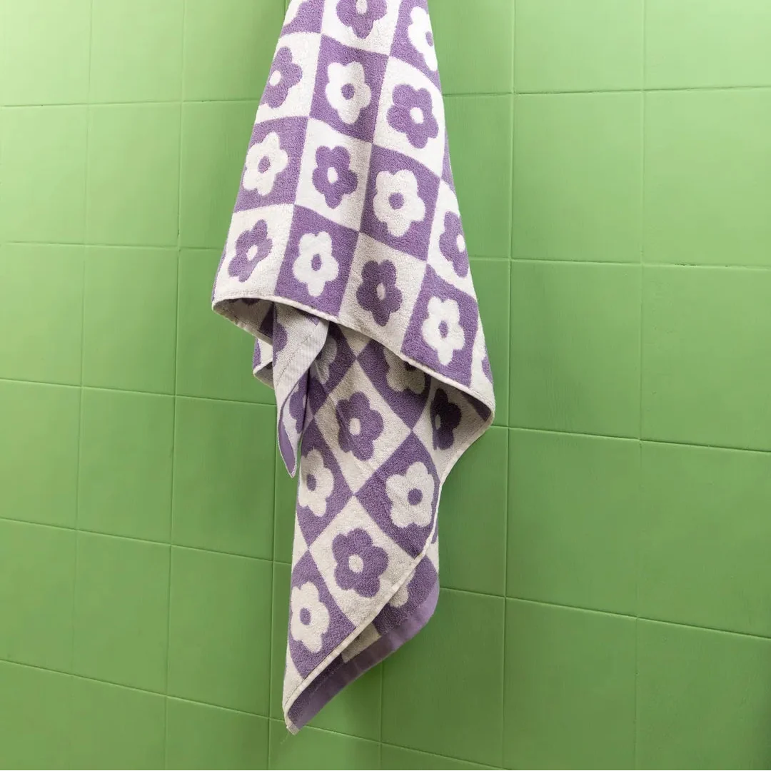 Floral Checkered Towel