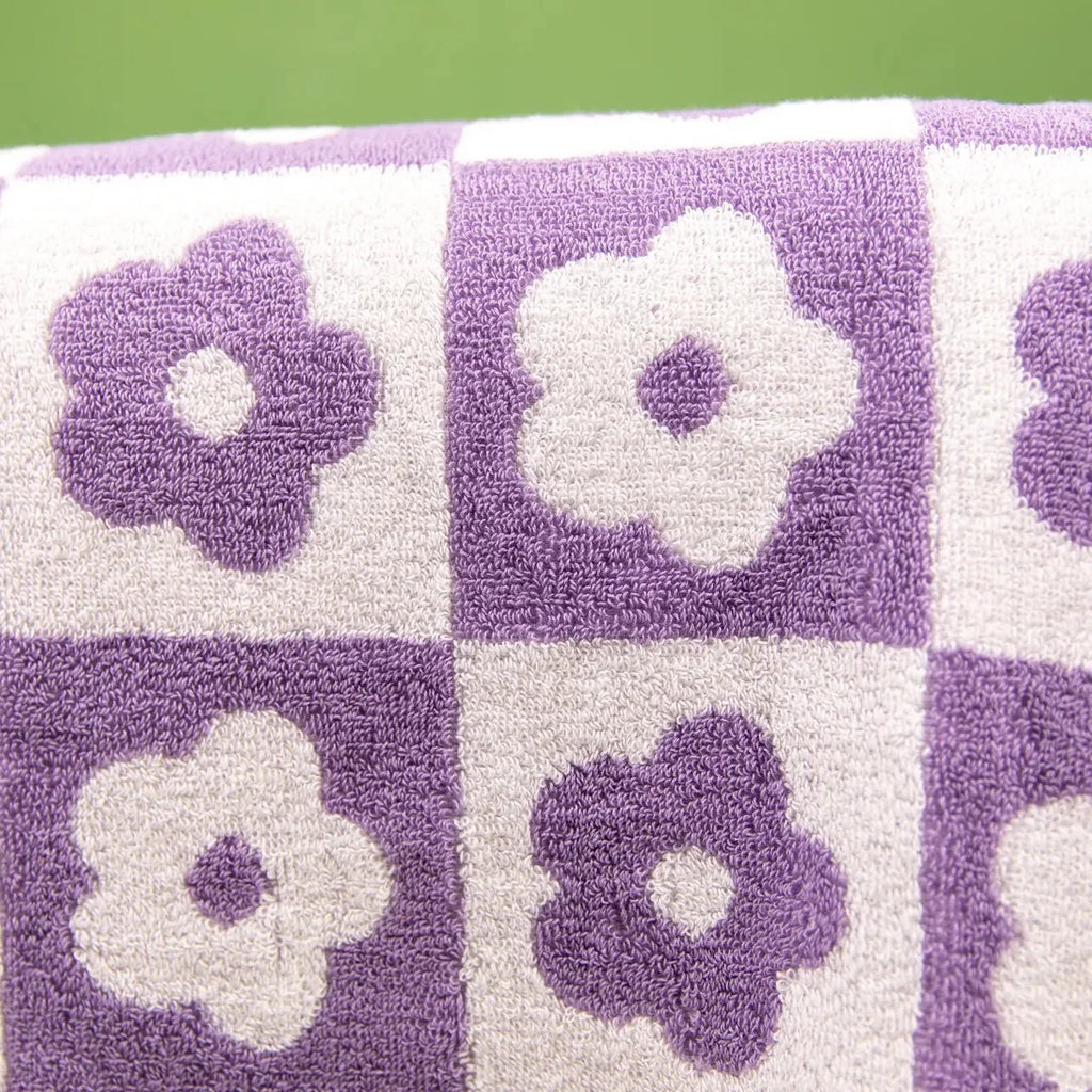 Floral Checkered Towel