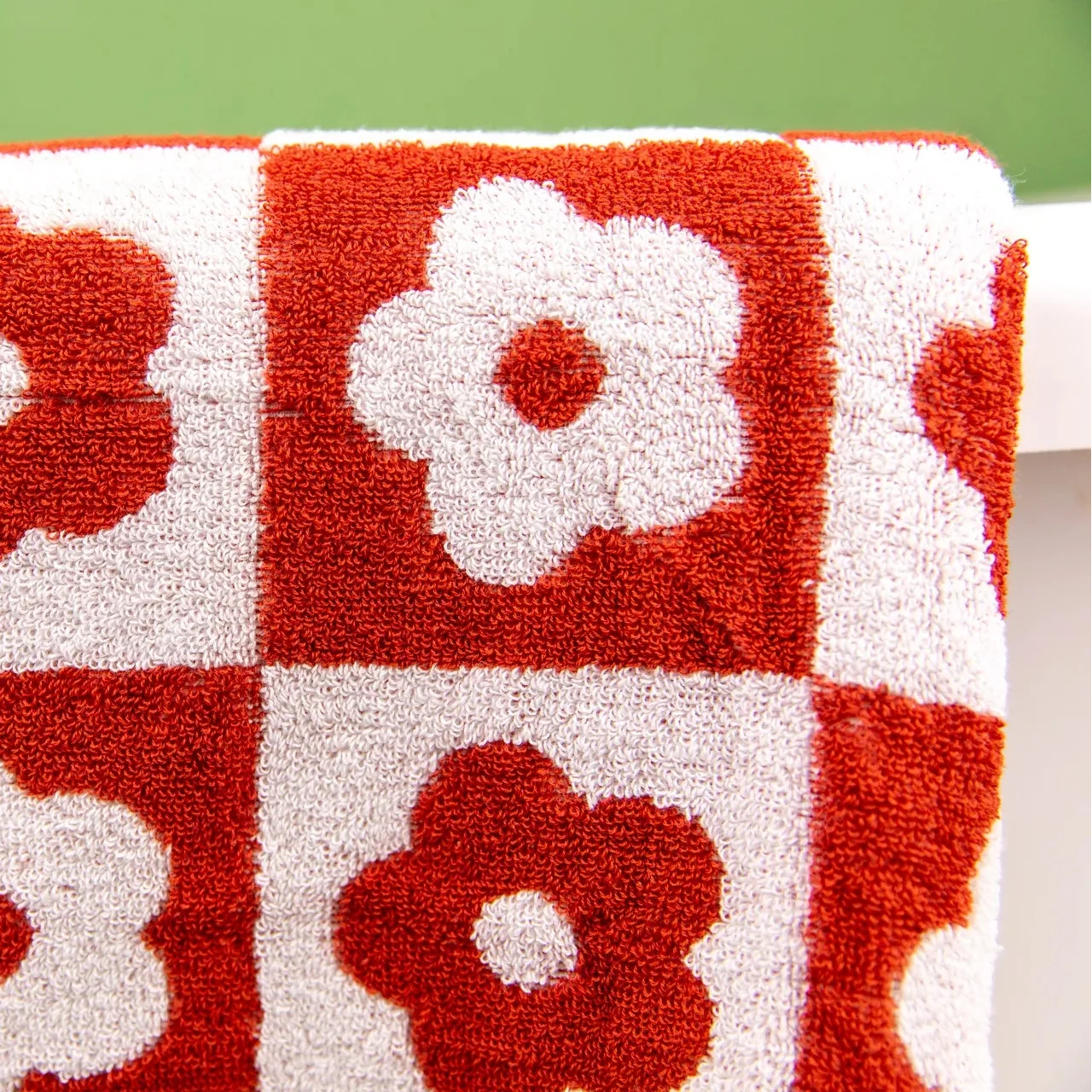 Floral Checkered Towel