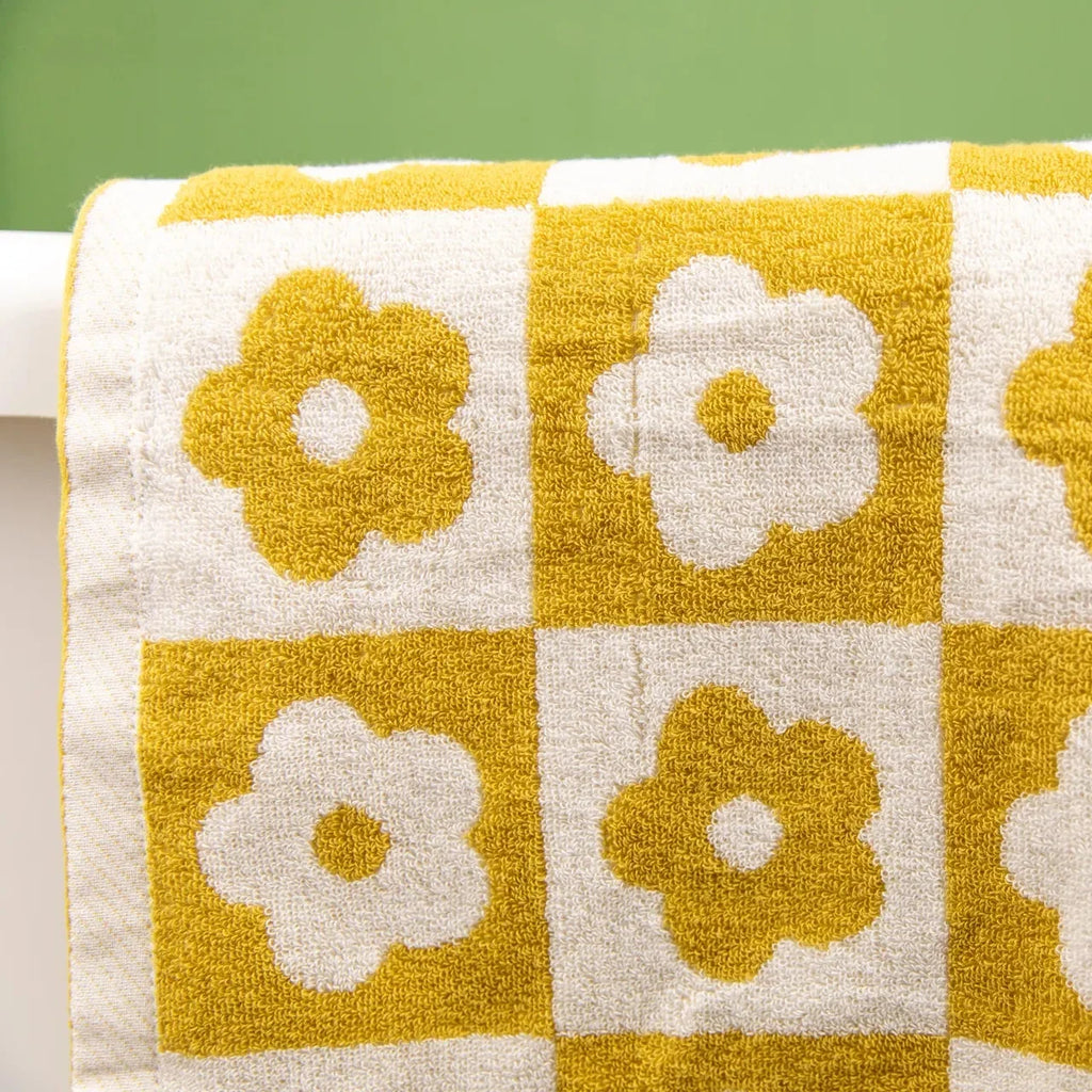 Floral Checkered Towel
