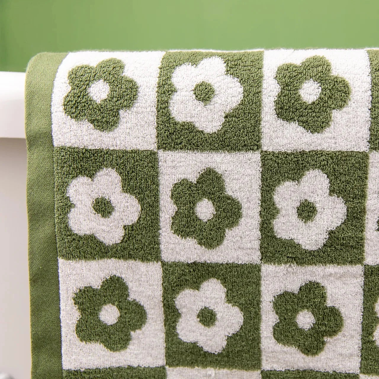Floral Checkered Towel