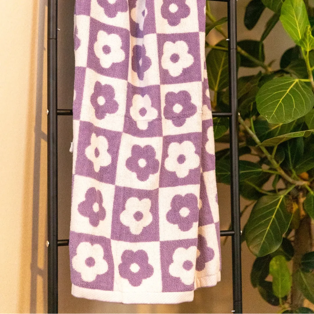 Floral Checkered Towel