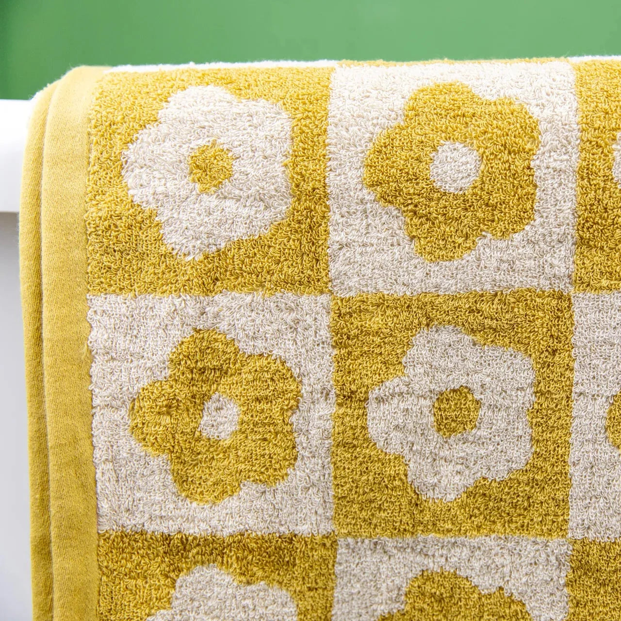 Floral Checkered Towel