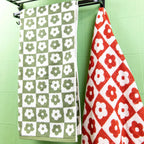 Floral Checkered Towel