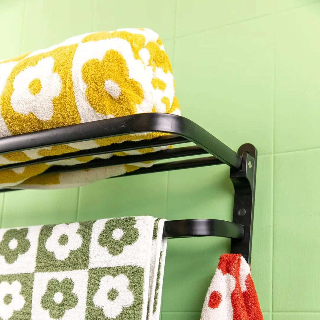 Floral Checkered Towel