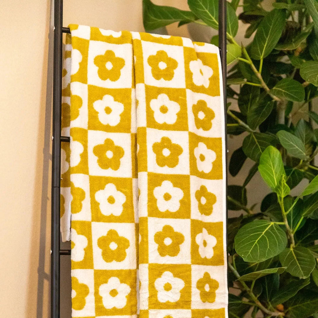 Floral Checkered Towel