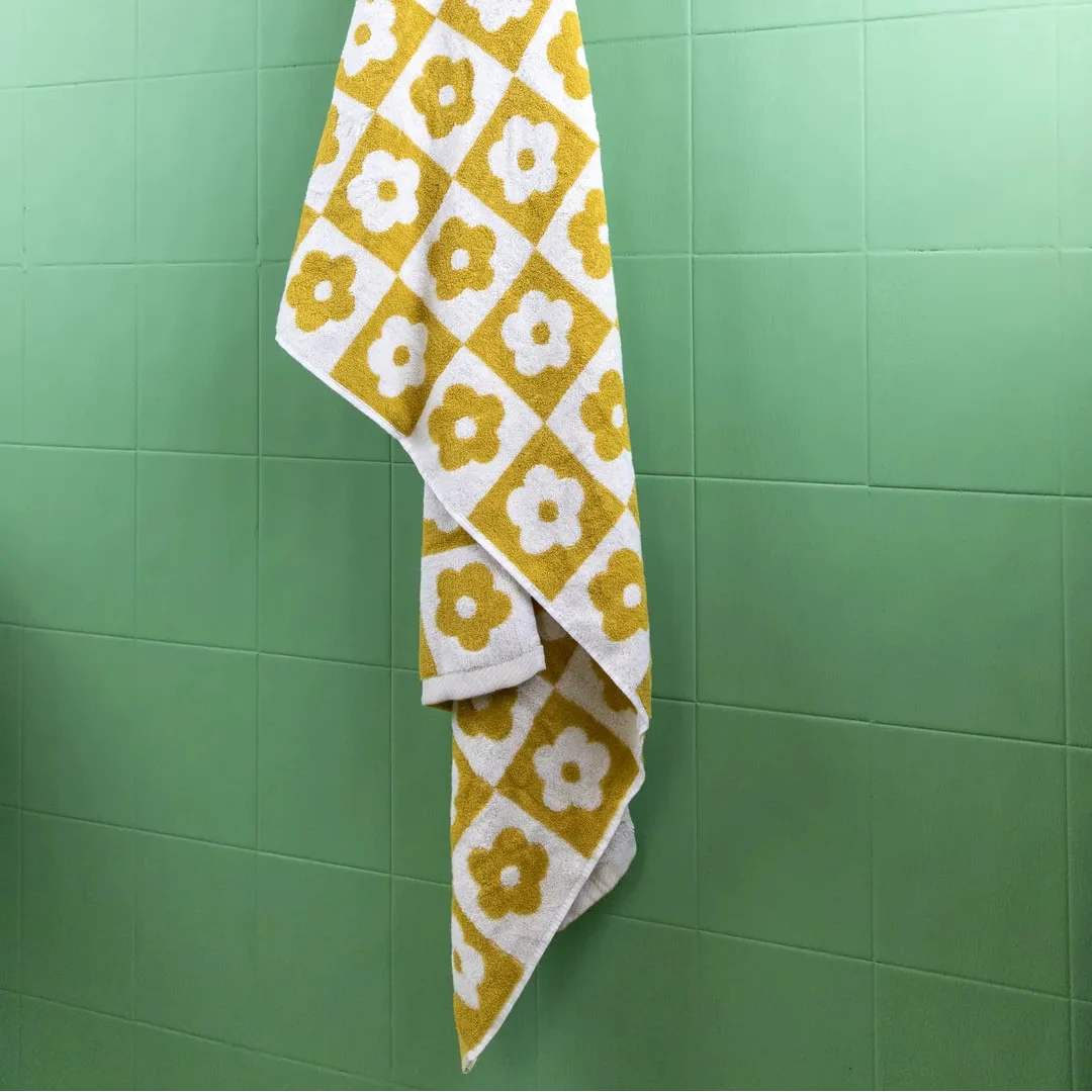 Floral Checkered Towel