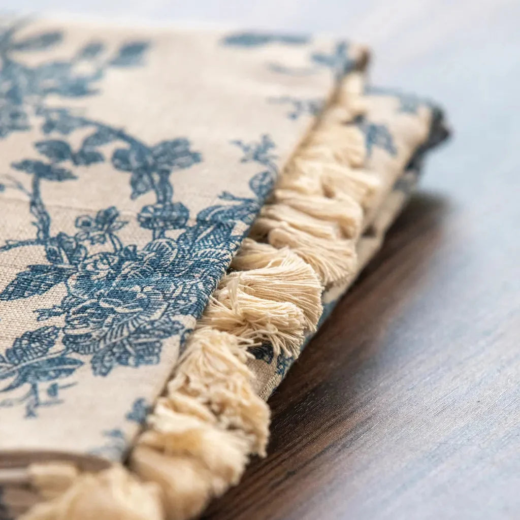 Floral Decadence Tassel Table Cloth
