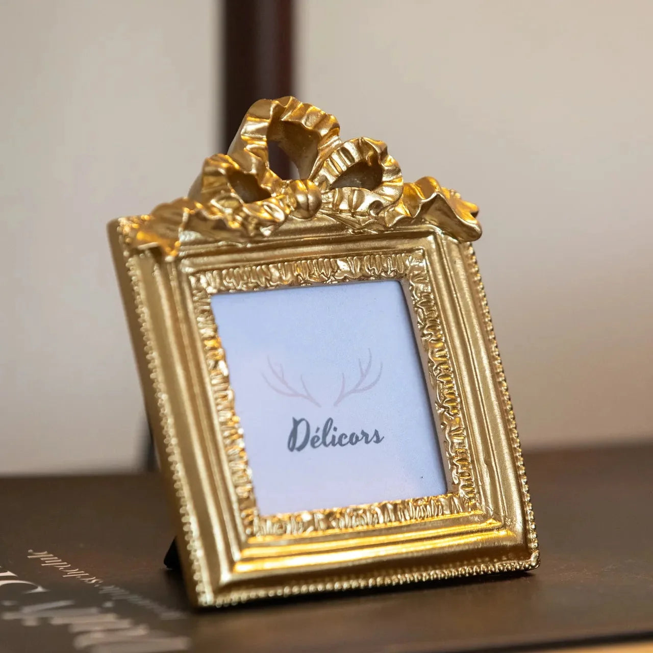 Gold Bow Photo Frame