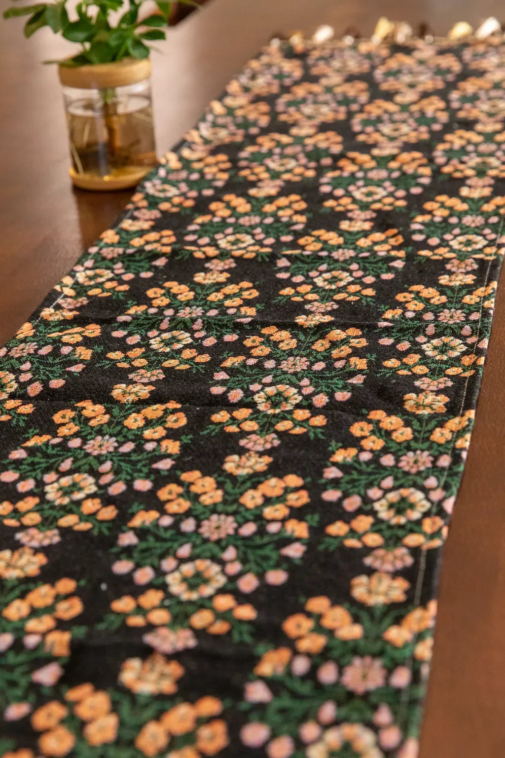 Midnight Bloom Table Runner