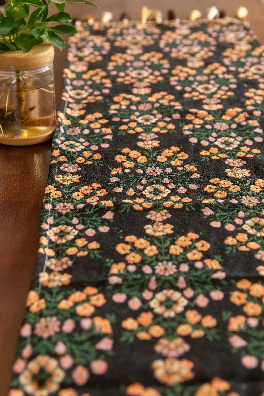 Midnight Bloom Table Runner