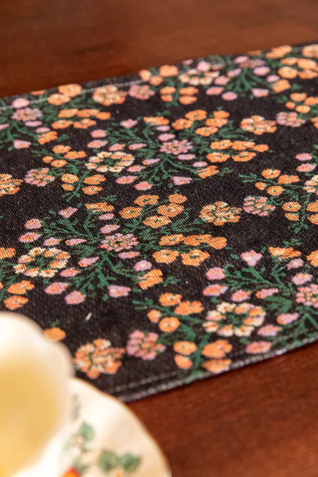 Midnight Bloom Table Runner
