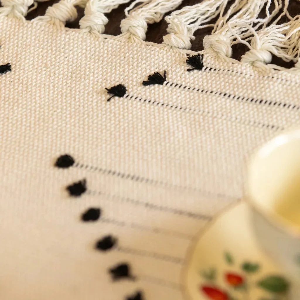 Moroccan Tassel Table Runner